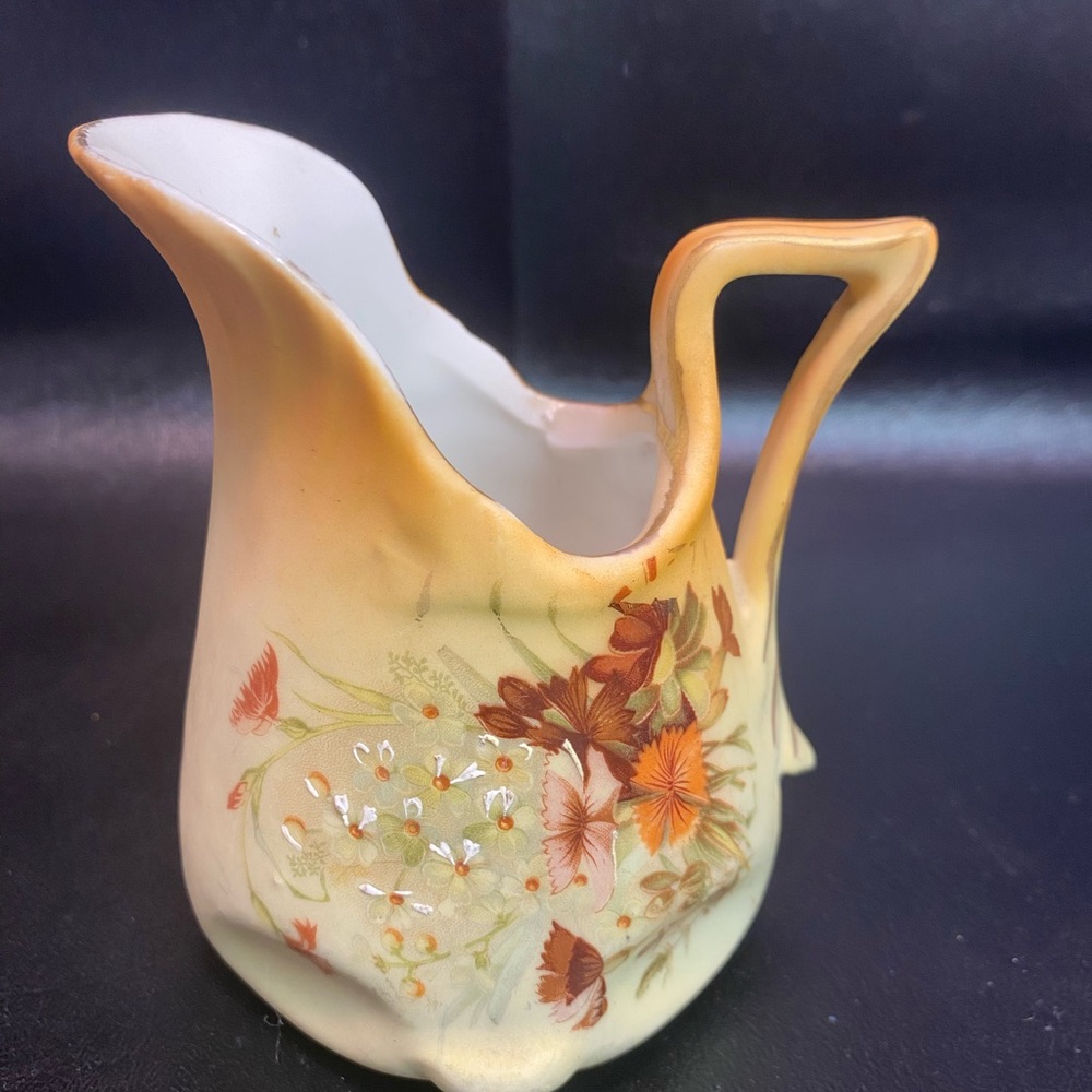 Vintage Hand Painted German Floral Creamer